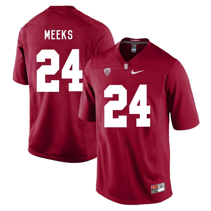 Stanford Cardinal 24 Quenton Meeks Cardinal College Football Jersey DingZhi